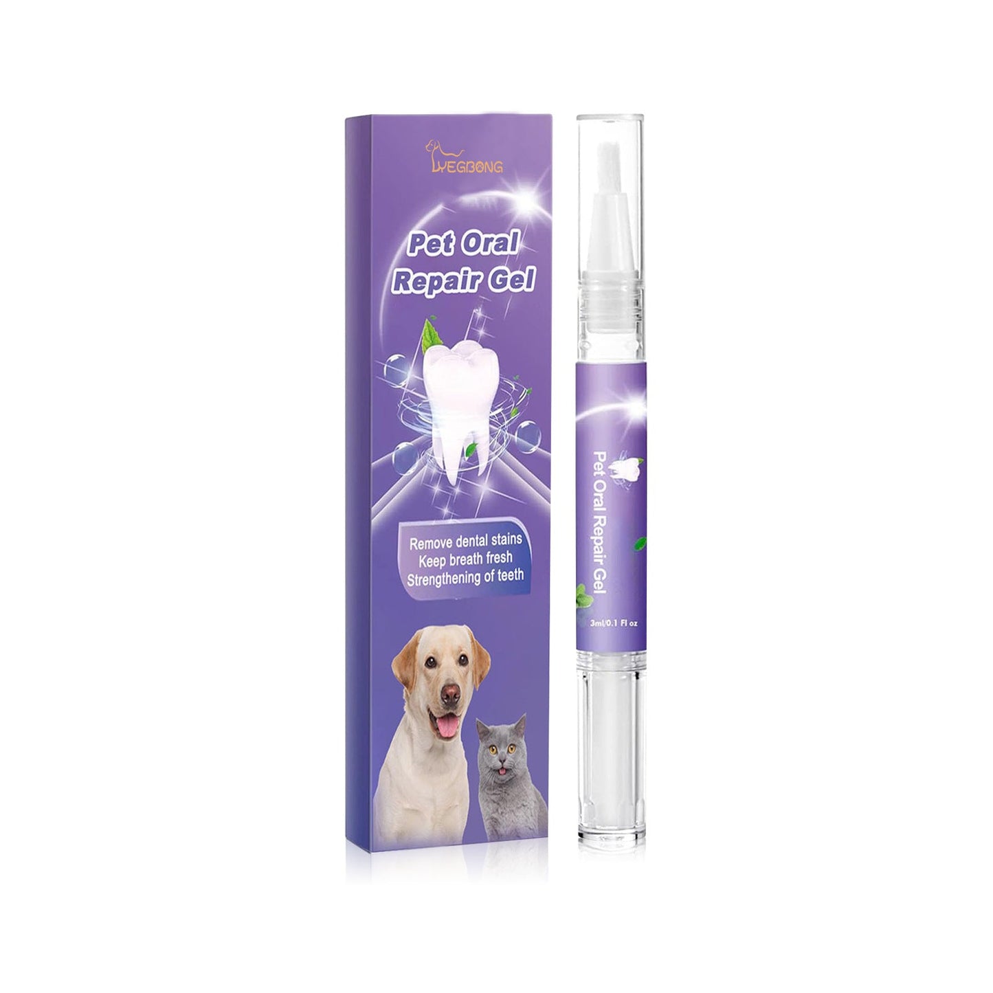 Pet Oral Repair Gel – Deep Cleaning Tooth Stain & Tartar Remover for Dogs and Cats