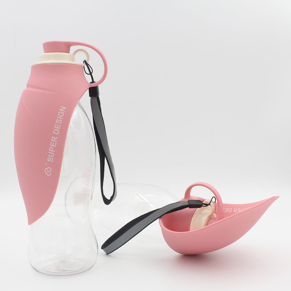 Portable Dog Water Bottle With Poop Bag Holder | 20 Oz Set