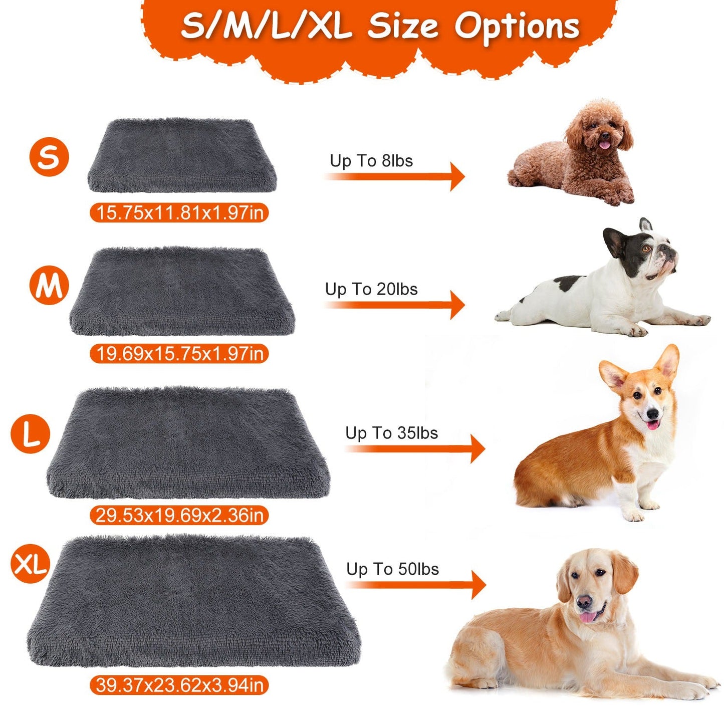 Orthopedic Dog Bed with Washable Cover | Plush Egg Crate Foam