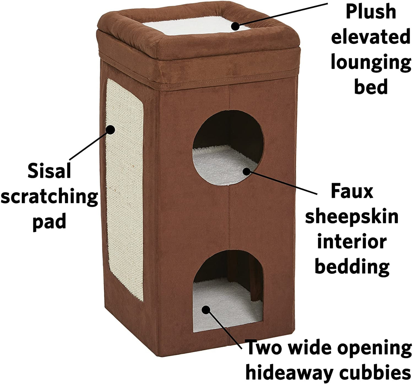Stylish Cat Condo, 3-Tier Cat Cube House | Collapsible Design
