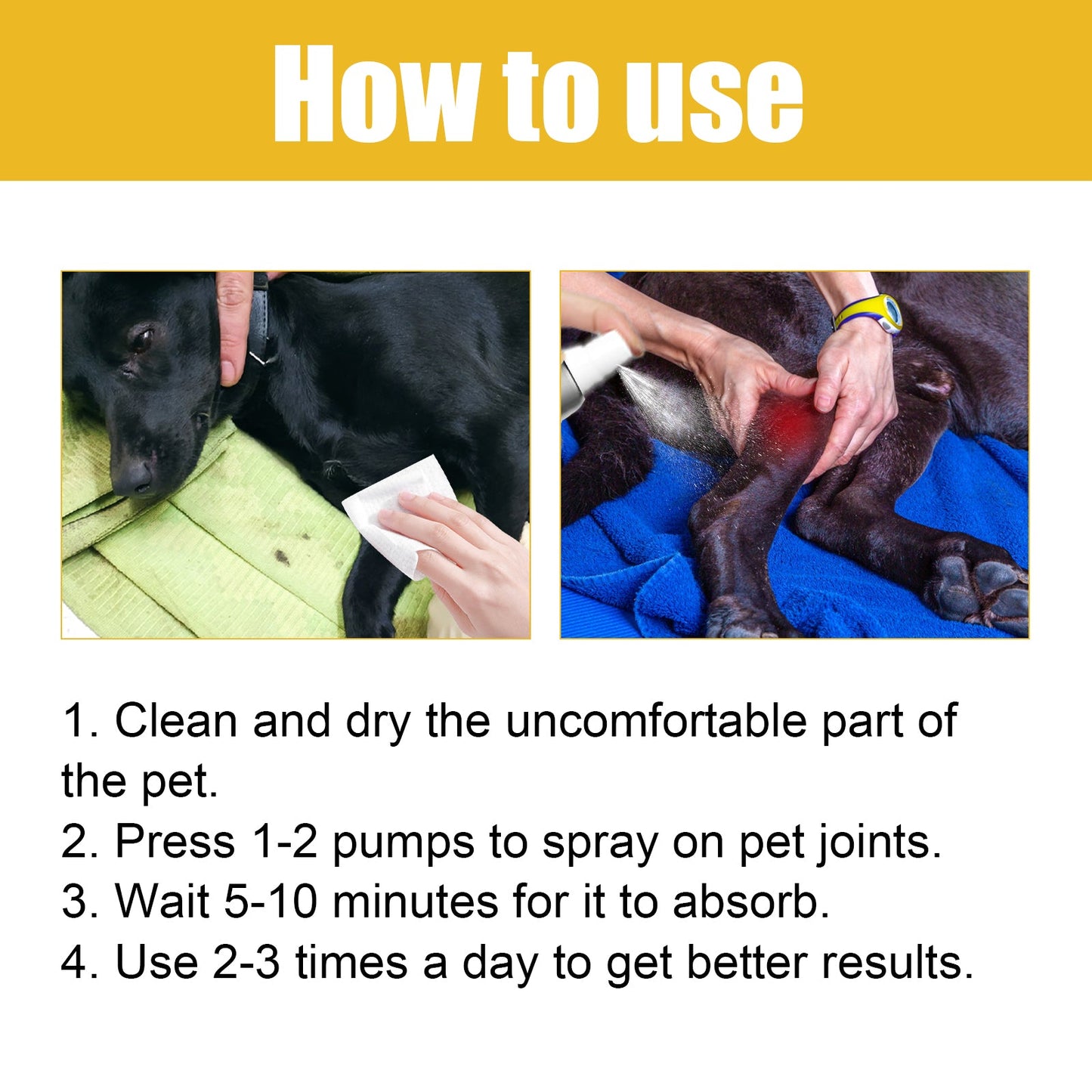 Pet Joint Repair Spray: Bee Venom & MSM Arthritis Relief for Dogs and Cats