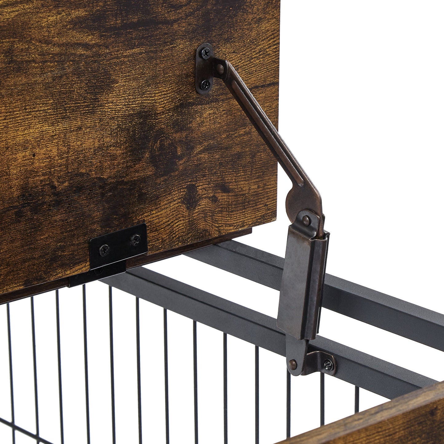 31.5" Furniture Style Dog Crate on Wheels | Wooden End Table Kennel