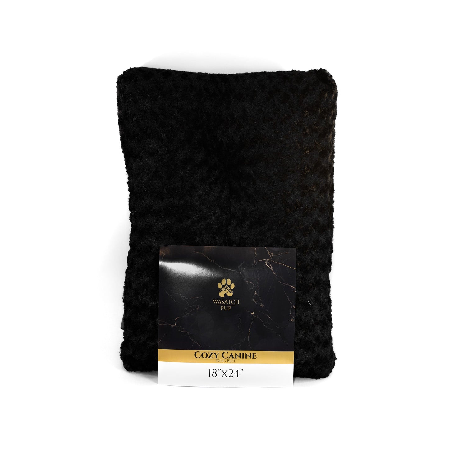 Black Orthopedic Dog Bed | Plush Washable Crate Pet Mat