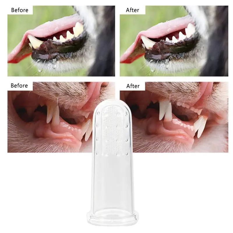 Silicone Pet Finger Toothbrush | Cat & Dog Oral Hygiene Brush