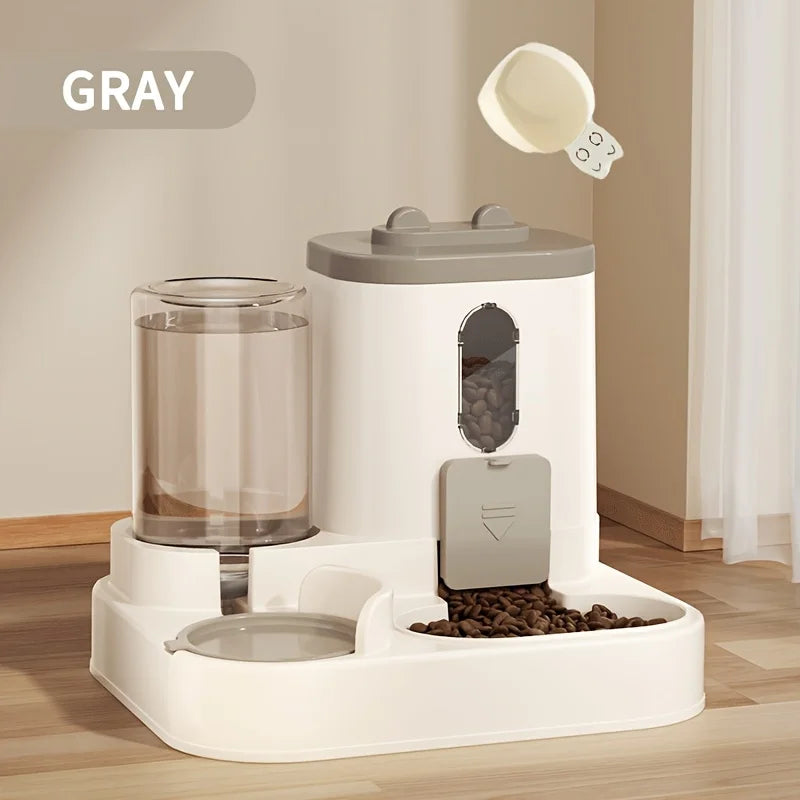 Automatic Pet Food And Water Dispenser | 2-In-1 Gravity Set