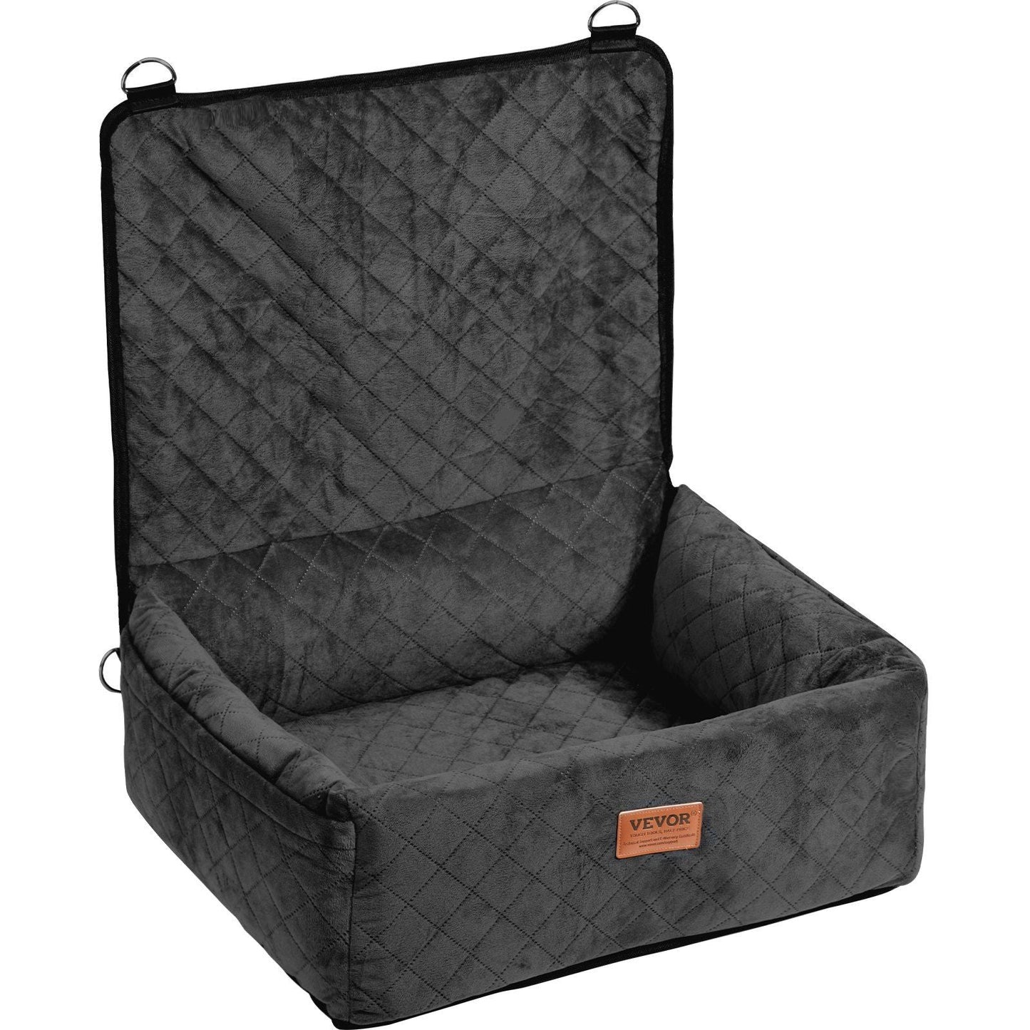 Comfortable Dog Car Seat: Sofa-Style Pet Booster with Safety Leash & Machine Washable Cover
