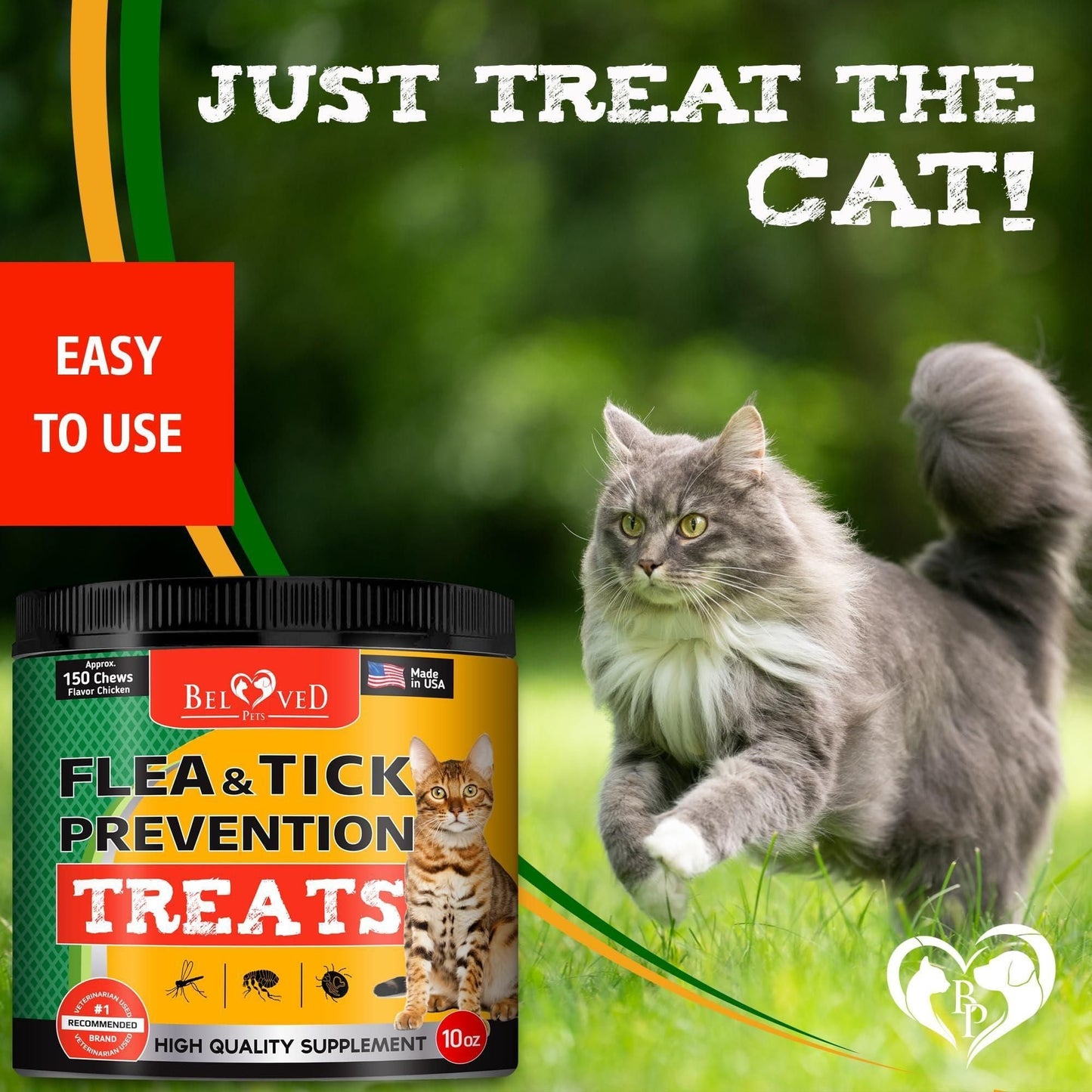Chicken Flavored Flea and Tick Repellent Chewables for Cats and Dogs