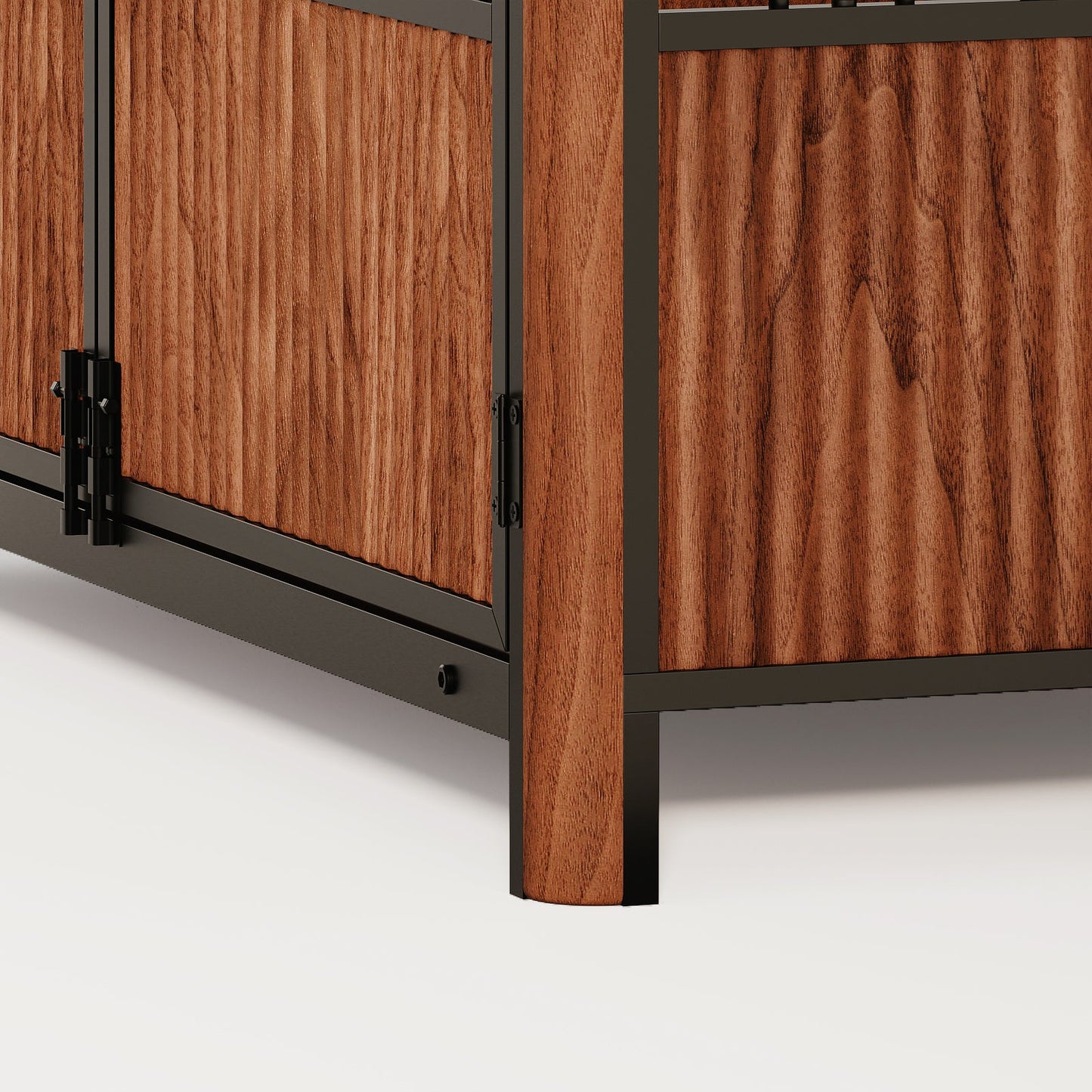 Furniture Style Dog Crate End Table | Modern Walnut Kennel for Small Dogs