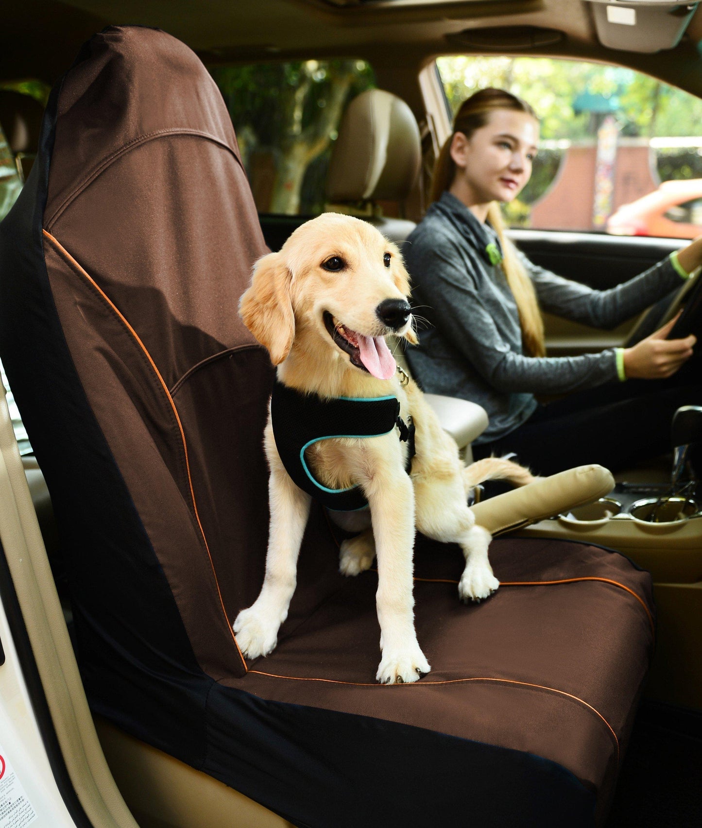 Pet Life Open Road Single Seated Dog Car Seat Cover | Waterproof & Scratch Proof