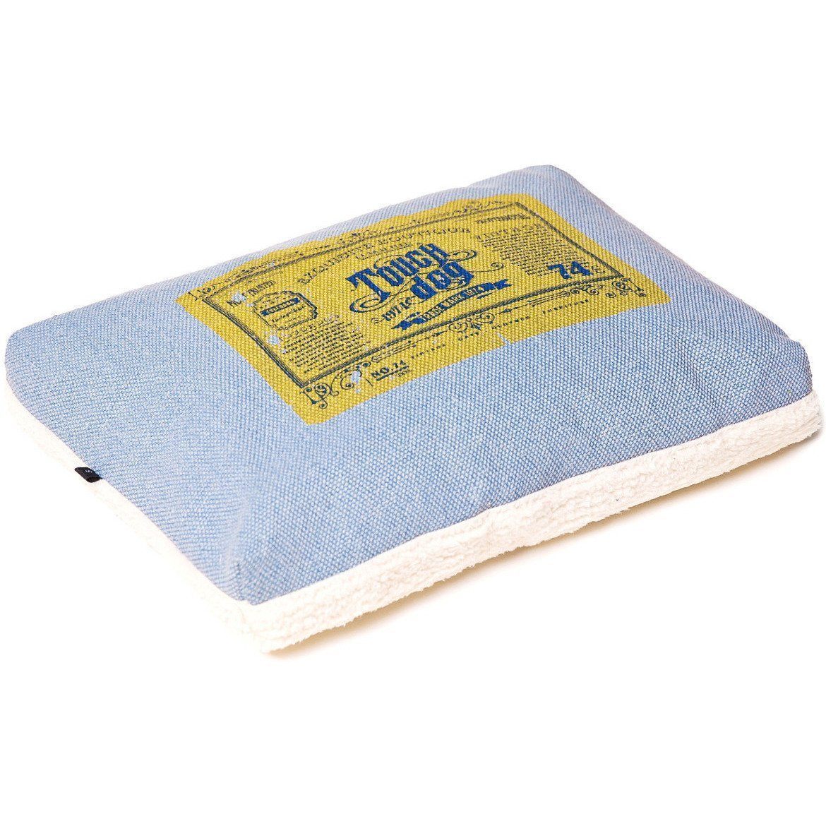 Rectangular Denim Dog Bed | Reversible Vintage Cotton Pet Sofa by Touchdog ®