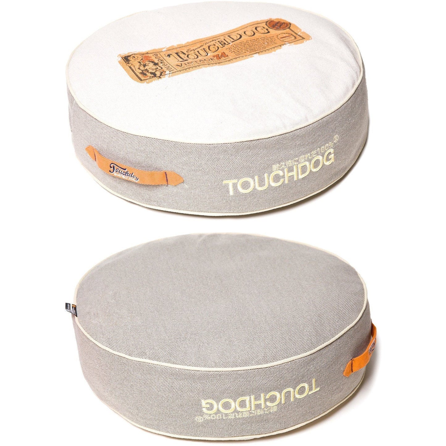 Designer Dog Bed | Touchdog ® Surround-View Rounded Denim Mat with High Sides | 25-Inch