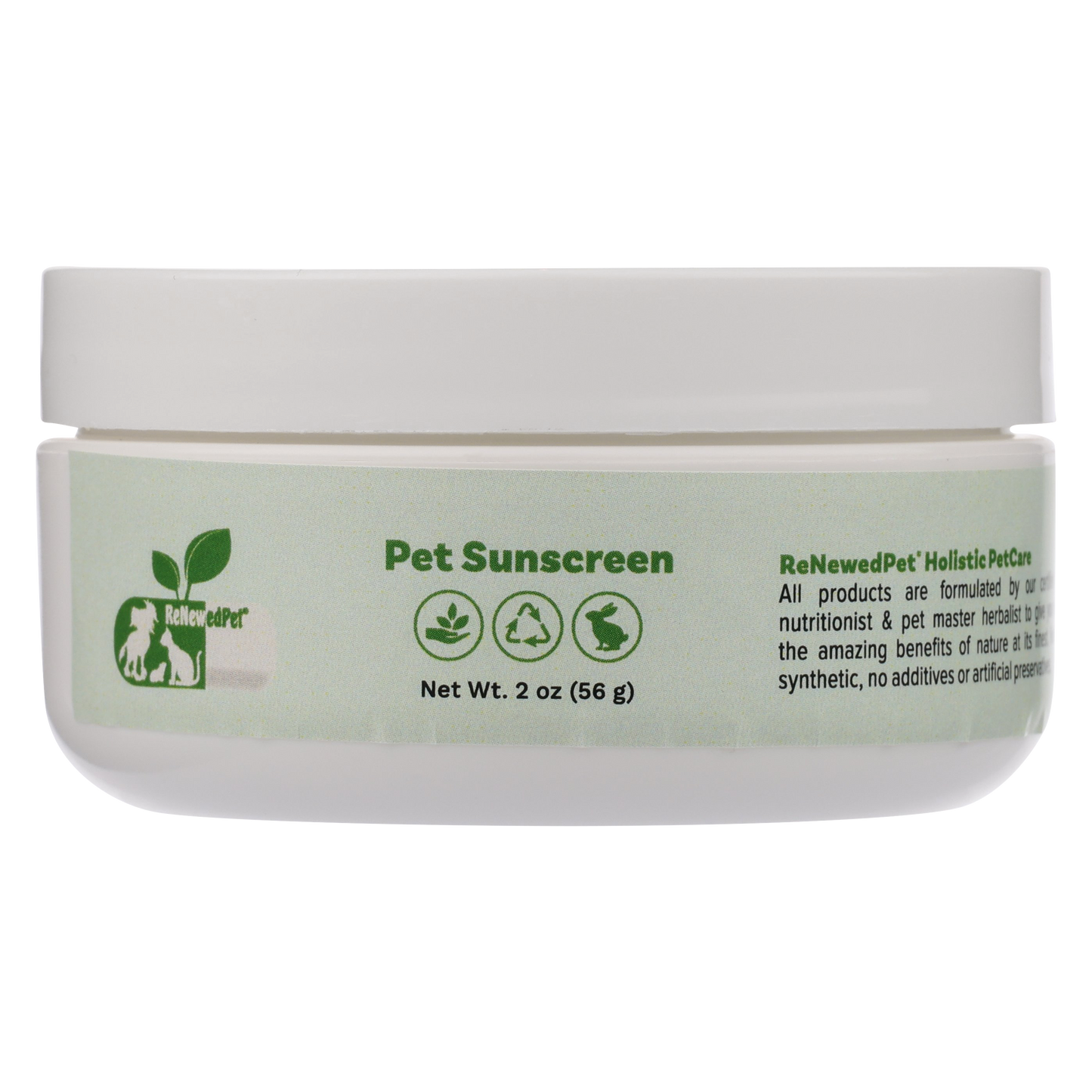 Dog Sunscreen for Skin and Nose Protection: Organic Zinc-Free Balm | 1, 2, 4, or 8 oz
