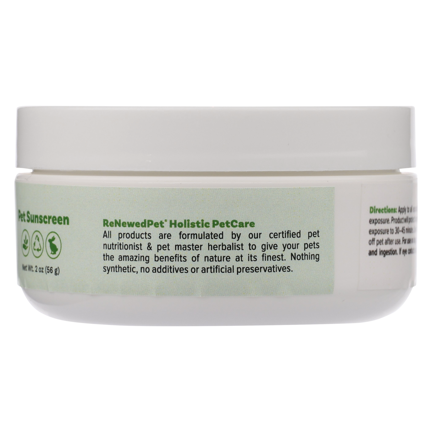 Dog Sunscreen for Skin and Nose Protection: Organic Zinc-Free Balm | 1, 2, 4, or 8 oz