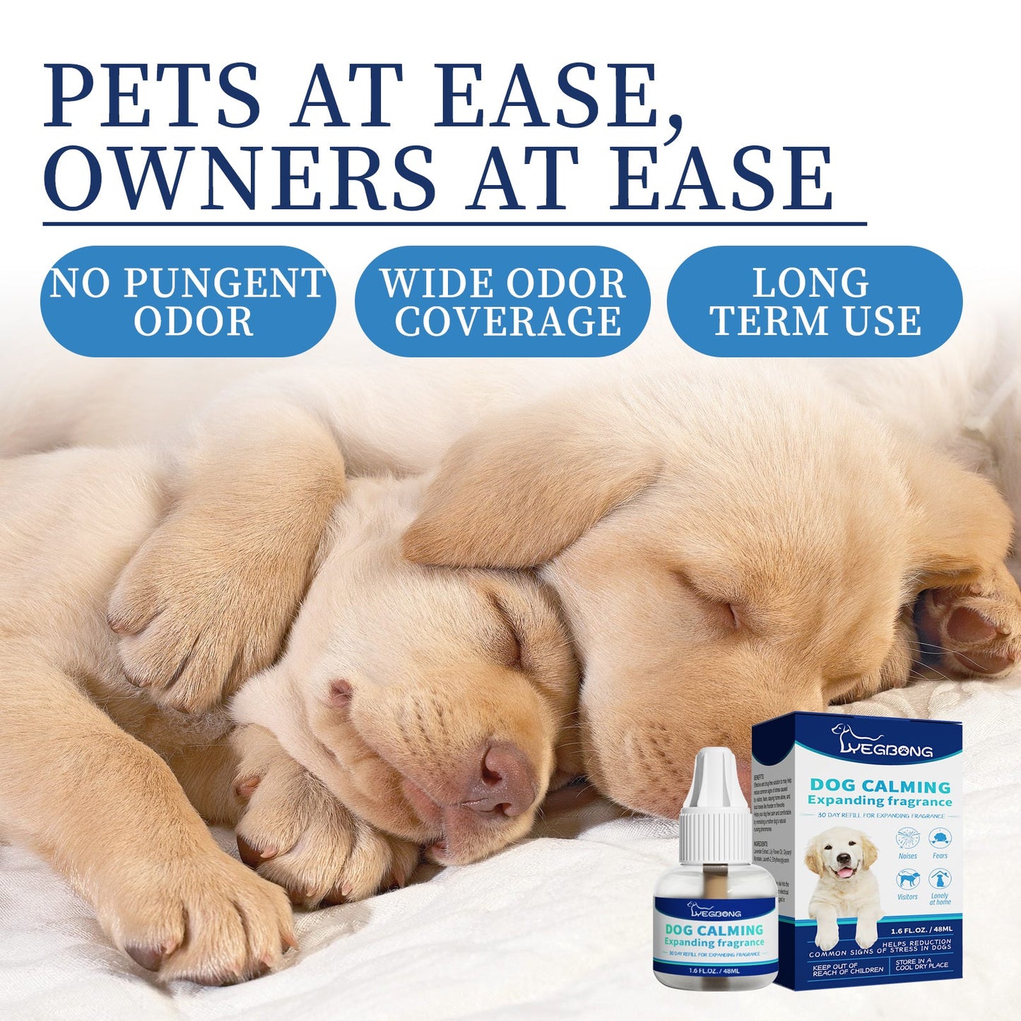 Pet Emotional Care Solution: Stop Barking Calming Diffuser Refill for Dogs & Cats