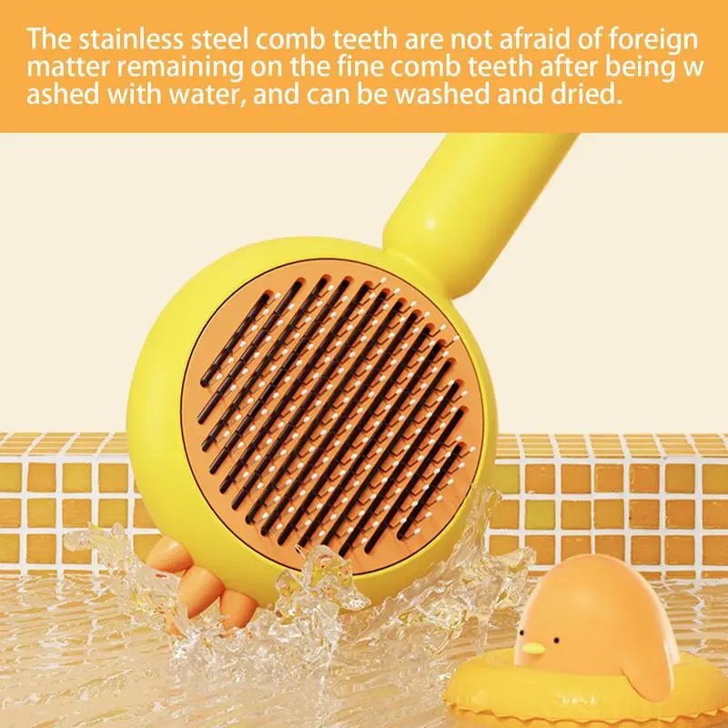 Self-Cleaning Dog & Cat Brush | Easy Hair Removal Tool for Pets