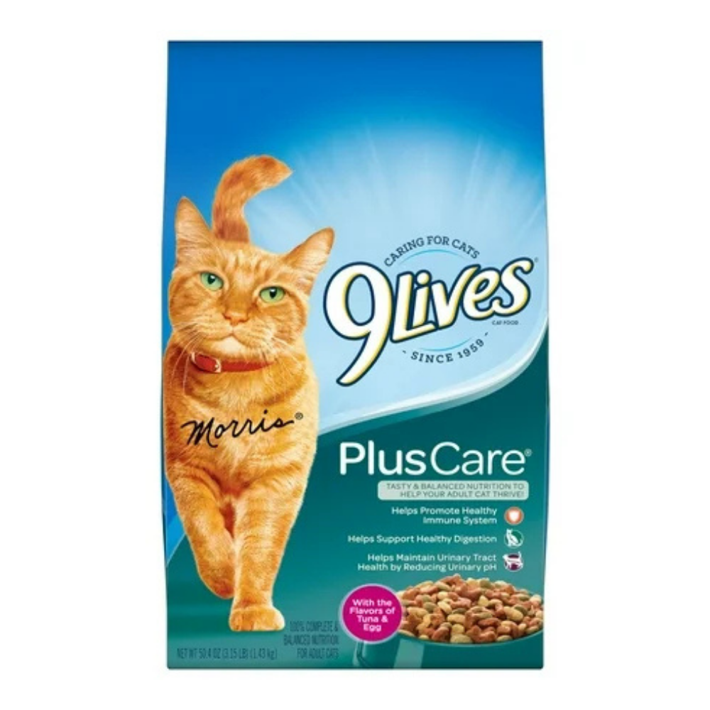 9Lives Plus Care Dry Cat Food – Urinary Tract Health with Tuna & Egg (3.15 lb Bag)