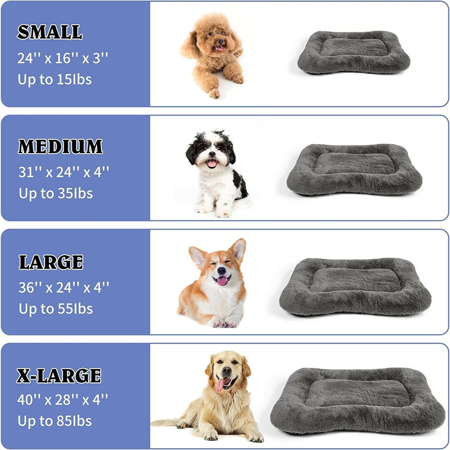 Large Calming Dog Bed | Orthopedic Anxiety Relief for Medium to Large Dogs | 36x24 Inch Machine Washable