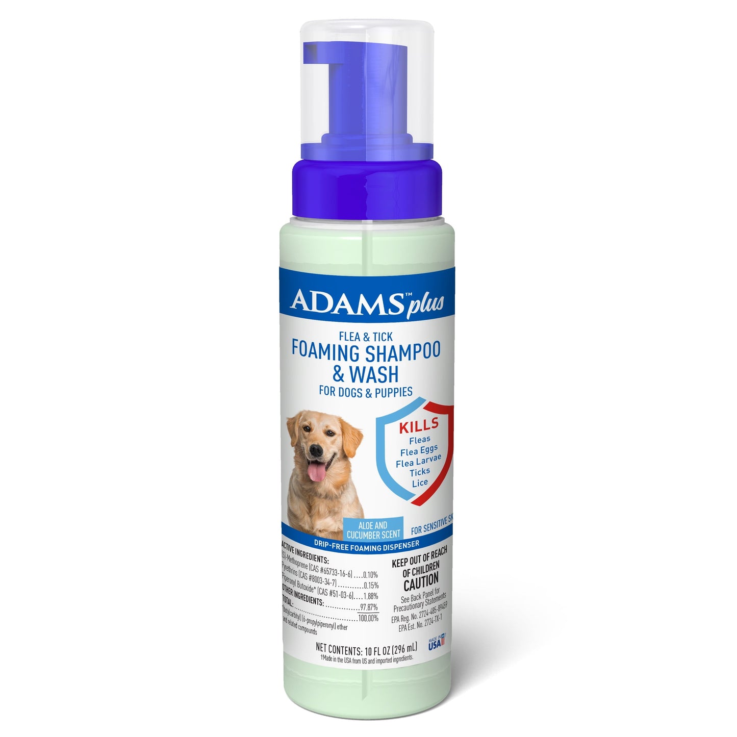 Flea and Tick Foaming Shampoo for Dogs 2-Pack