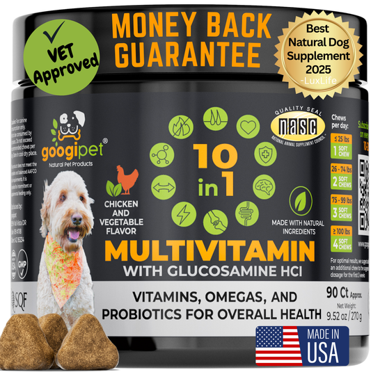 10-in-1 Dog Multivitamin Chews with Probiotics: Chicken Flavor | 90 Count