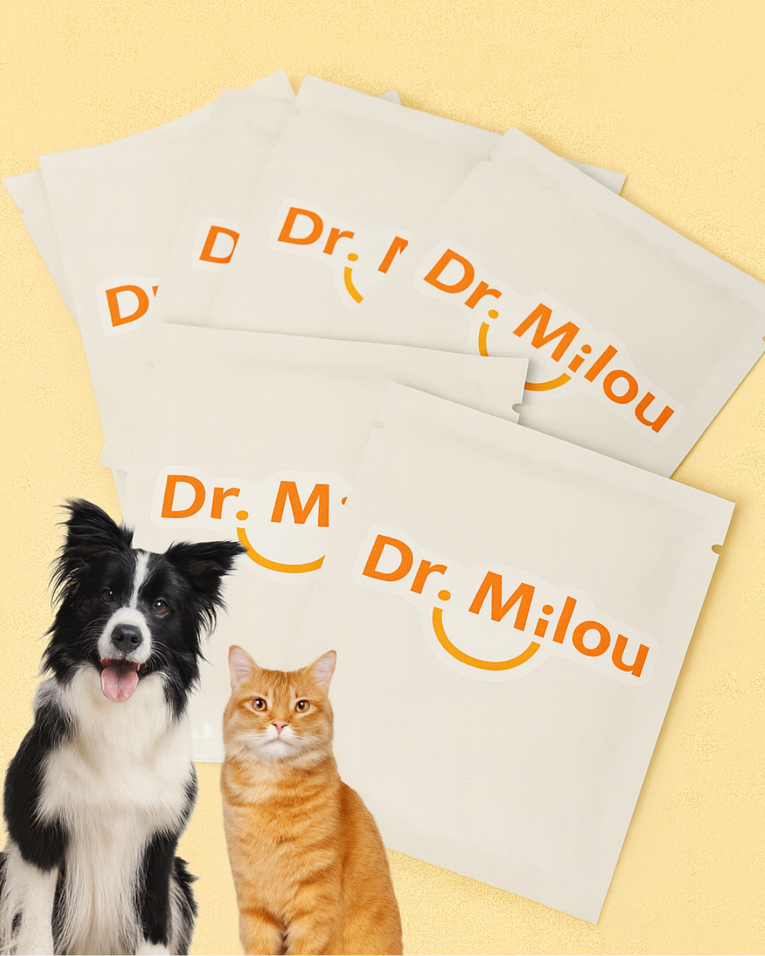 Dr. Milou Pet Dental Finger Wipes:  Individually Wrapped Oral Care for Dogs & Cats