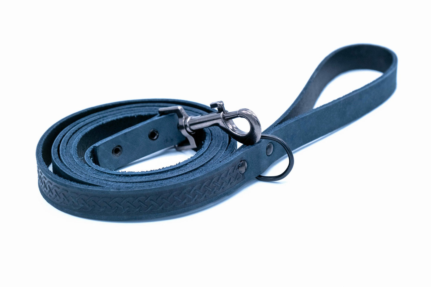 Celtic Sport Leather Dog Collar and Leash Set