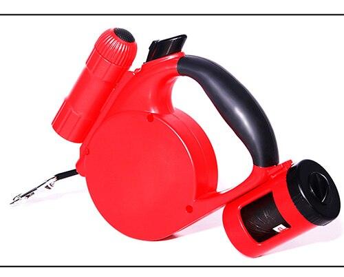 LED Retractable Dog Leash 4.5m with Waste Bag Dispenser, Up to 20kg