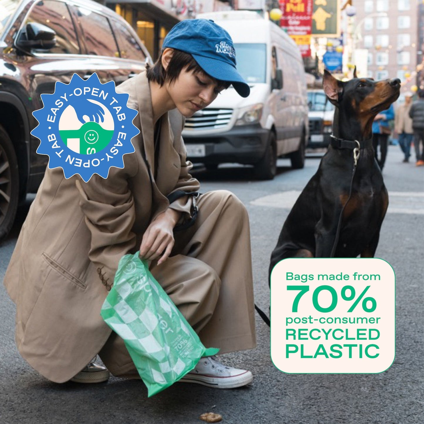 Premium Dog Poop Bags with Easy-Open Tabs (Eco-Friendly)