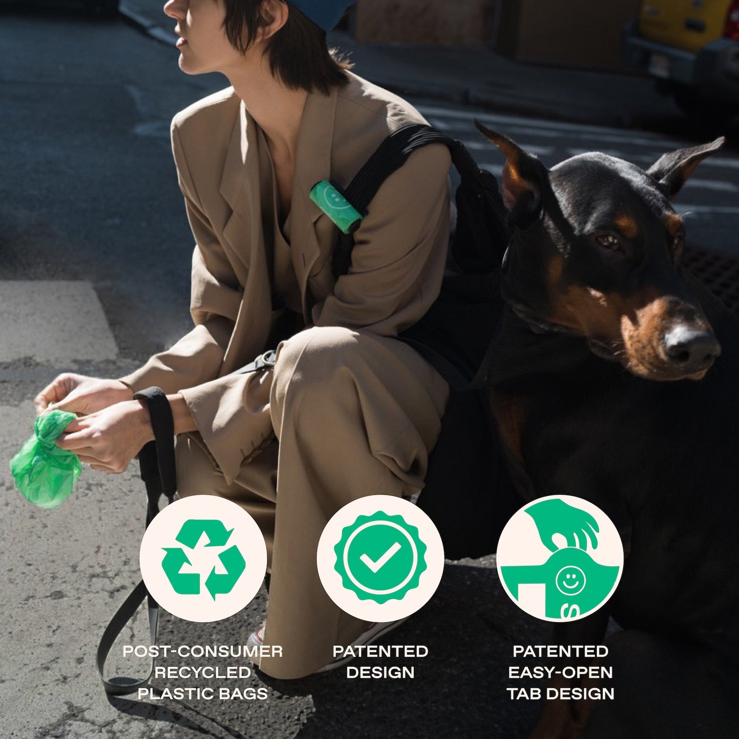 Premium Dog Poop Bags with Easy-Open Tabs (Eco-Friendly)