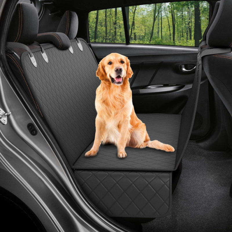 Waterproof Dog Car Seat Cover with Mesh Window | Pet Hammock Safety Protector | 137x147cm