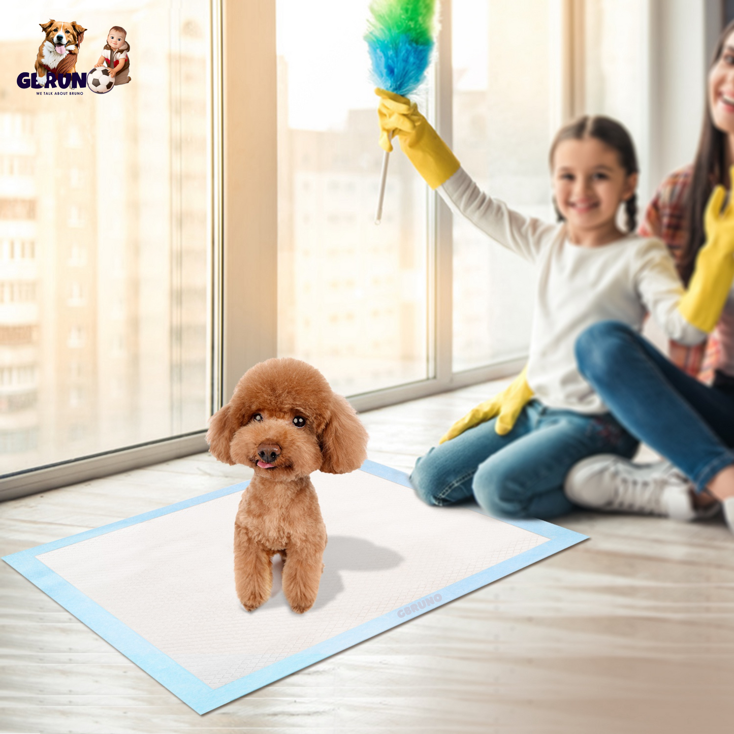 5-Layer Leak-Proof Dog Training Pads | 50-Count Mess-Free Potty Mats