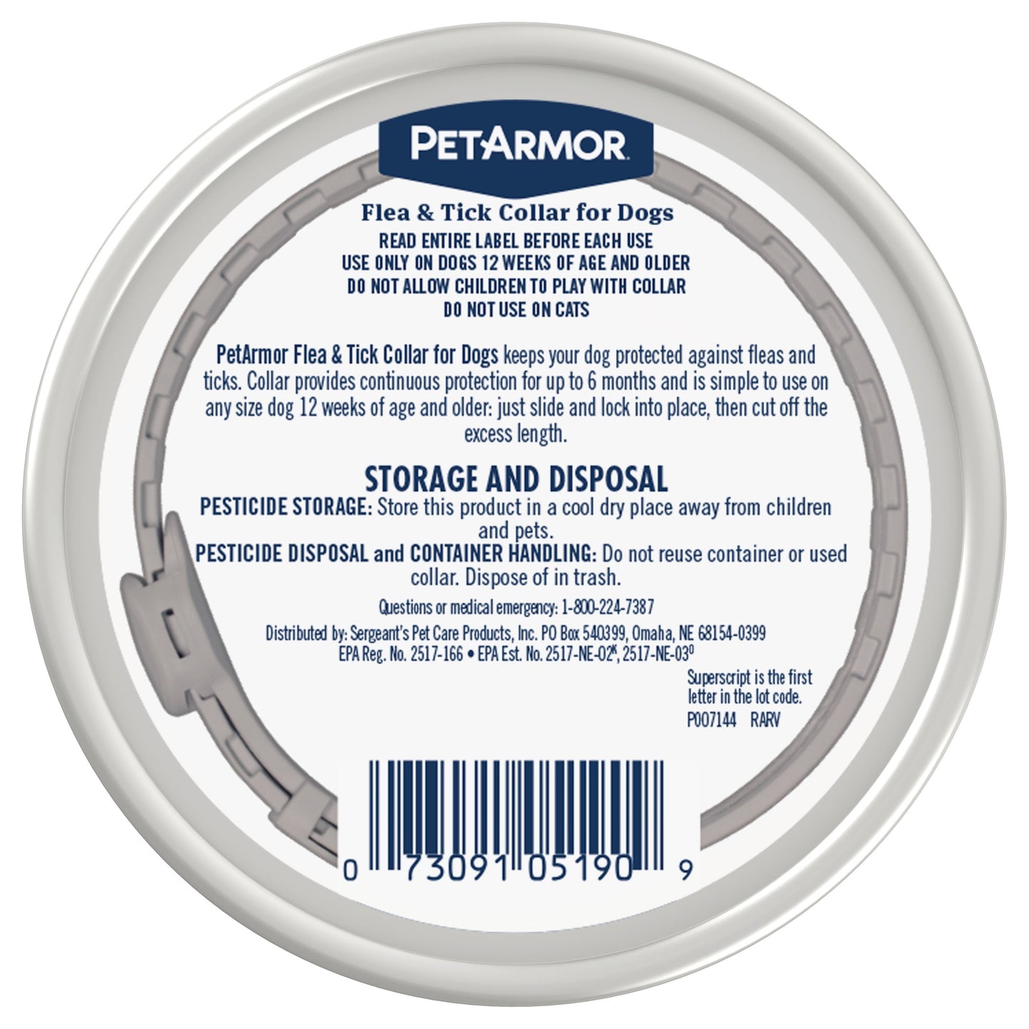 PetArmor Plus Flea and Tick Collar for Dogs | 6-Month Head-to-Tail Protection