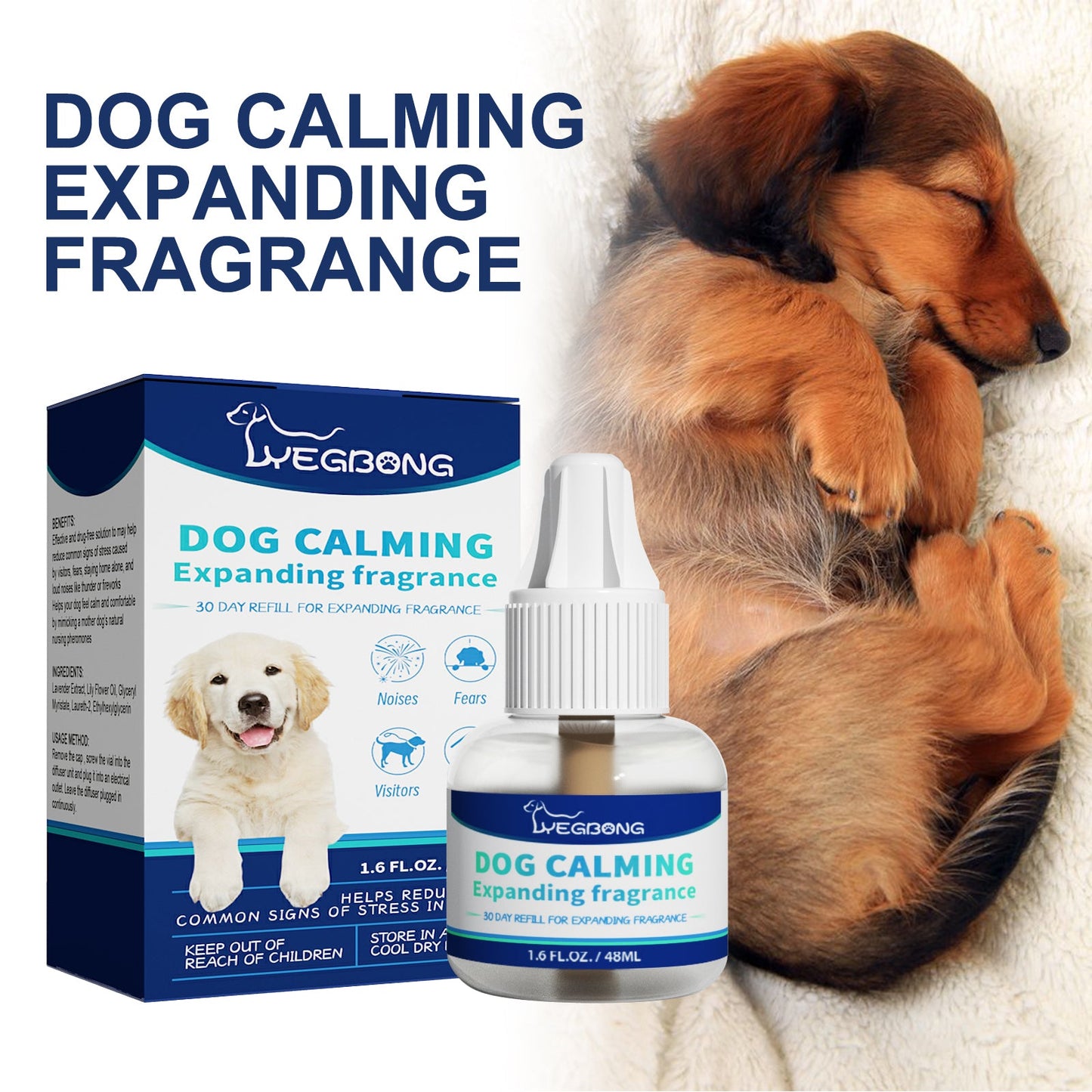Pet Emotional Care Solution: Stop Barking Calming Diffuser Refill for Dogs & Cats