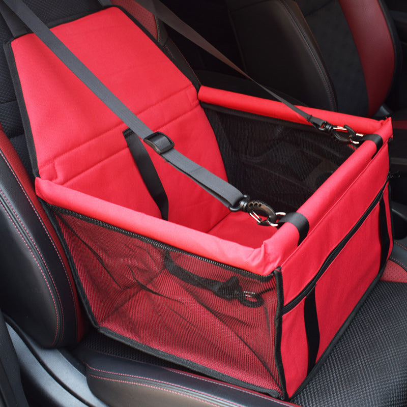 Dog Safety Mesh Travel Carrier Basket : Waterproof Booster Car Seat for Small Pets