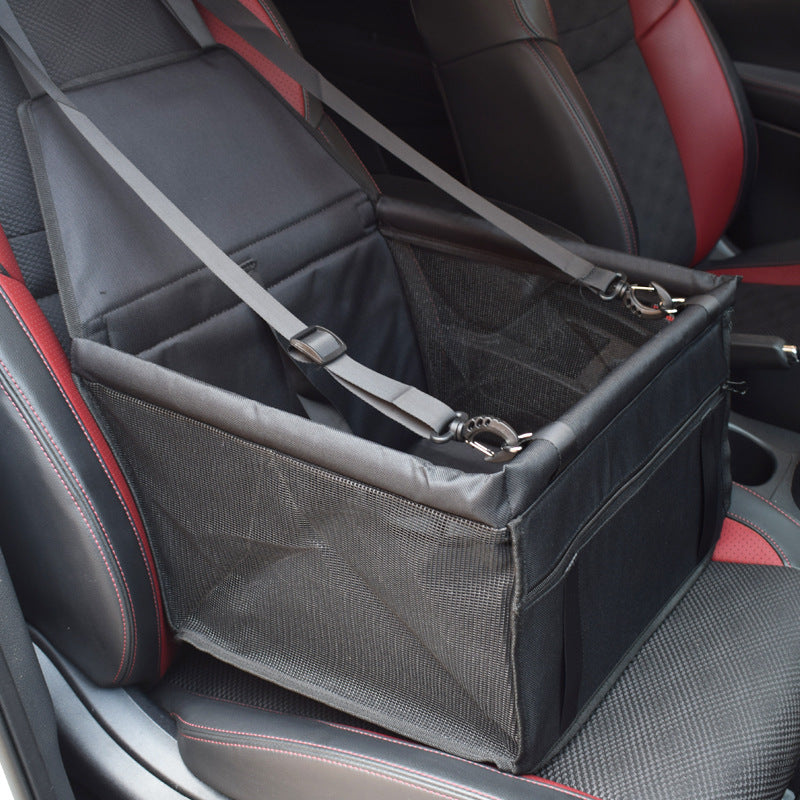 Dog Safety Mesh Travel Carrier Basket : Waterproof Booster Car Seat for Small Pets