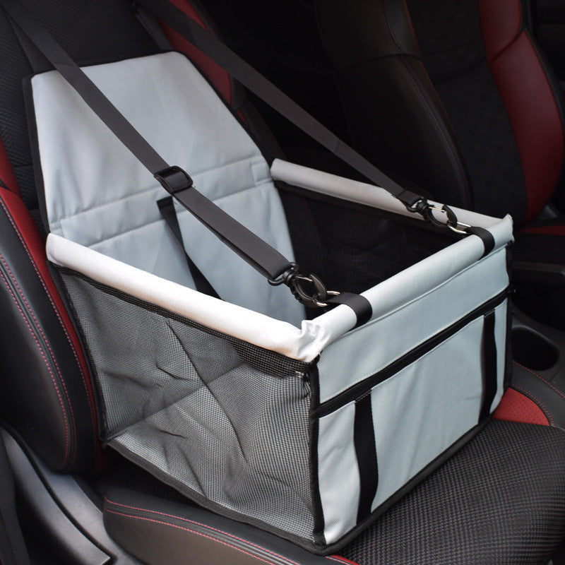 Dog Safety Mesh Travel Carrier Basket : Waterproof Booster Car Seat for Small Pets