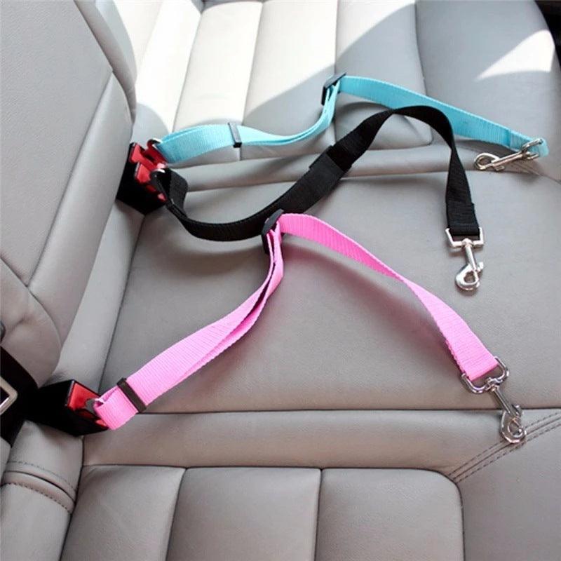Safe Travels: Adjustable Car Seat Pet Traction Harness | Universal Tangle-Free Safety Lead