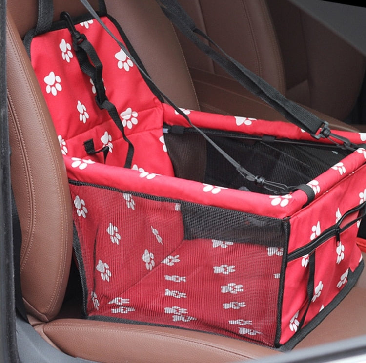 Dog Safety Mesh Travel Carrier Basket : Waterproof Booster Car Seat for Small Pets