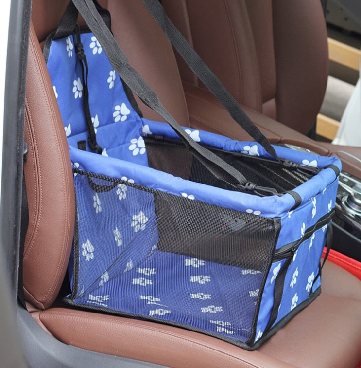 Dog Safety Mesh Travel Carrier Basket : Waterproof Booster Car Seat for Small Pets