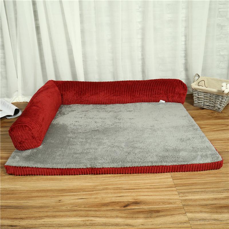Dog Sofa Bed | L-Shaped Orthopedic Pet Mat | Washable