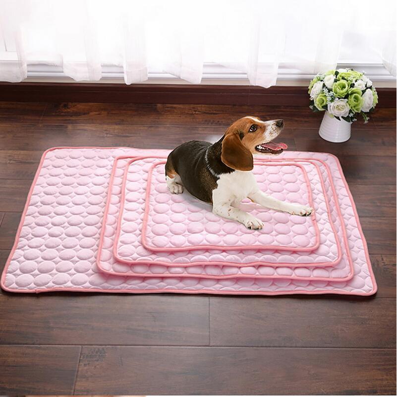 Ice Silk Pet Cooling Mat | Self-Cooling Breathable Pad