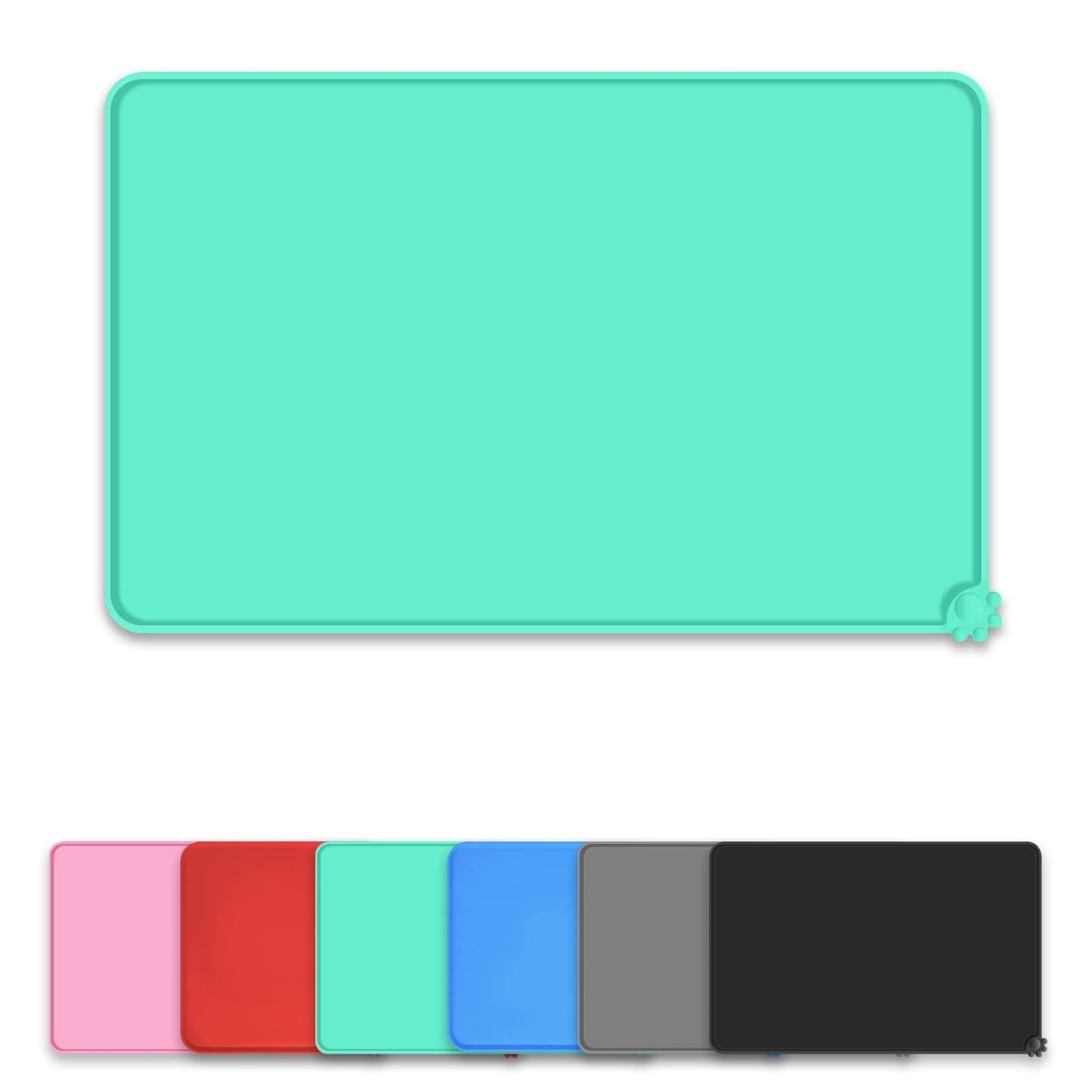 Silicone Dog Bowl Mat With Raised Edges | Spill-Proof Pet Placemat