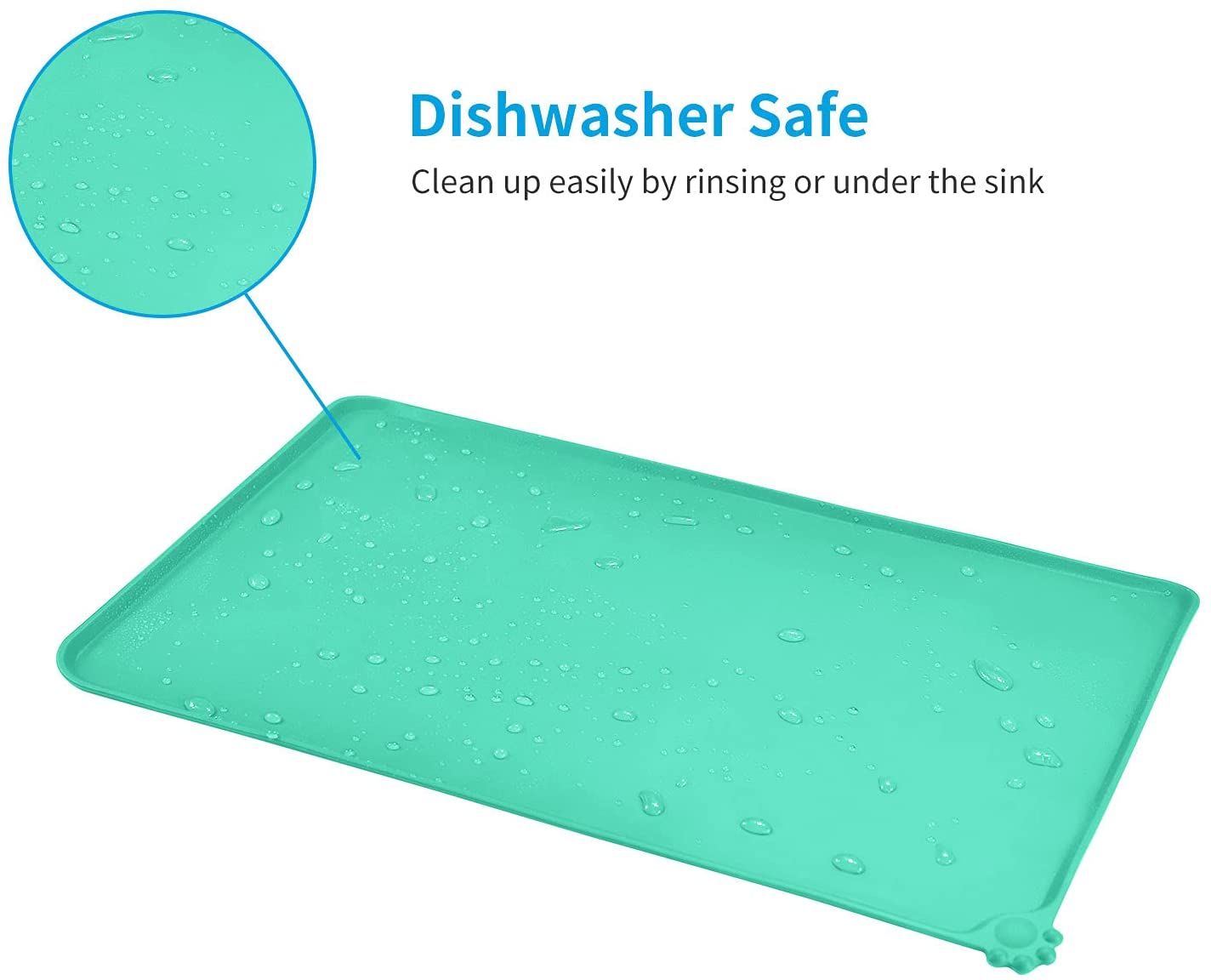 Silicone Dog Bowl Mat With Raised Edges | Spill-Proof Pet Placemat