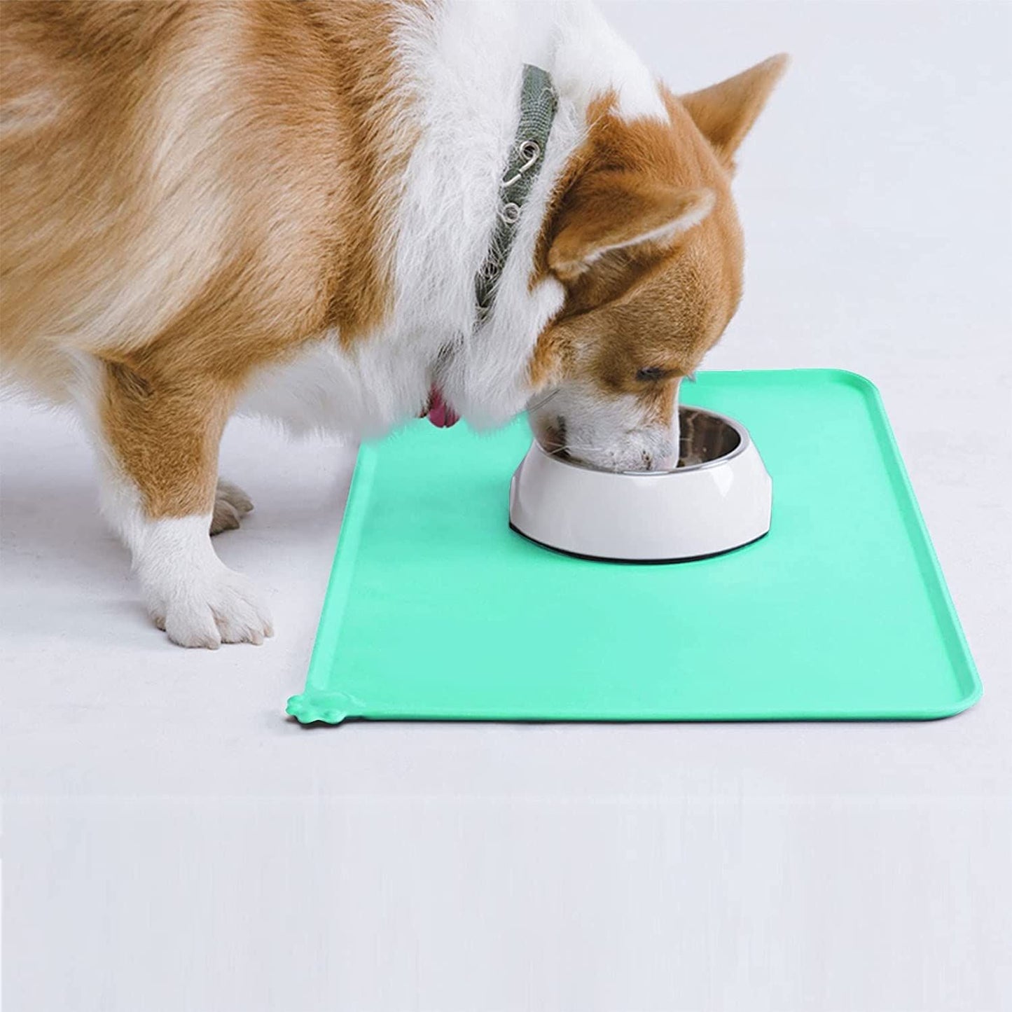 Silicone Dog Bowl Mat With Raised Edges | Spill-Proof Pet Placemat