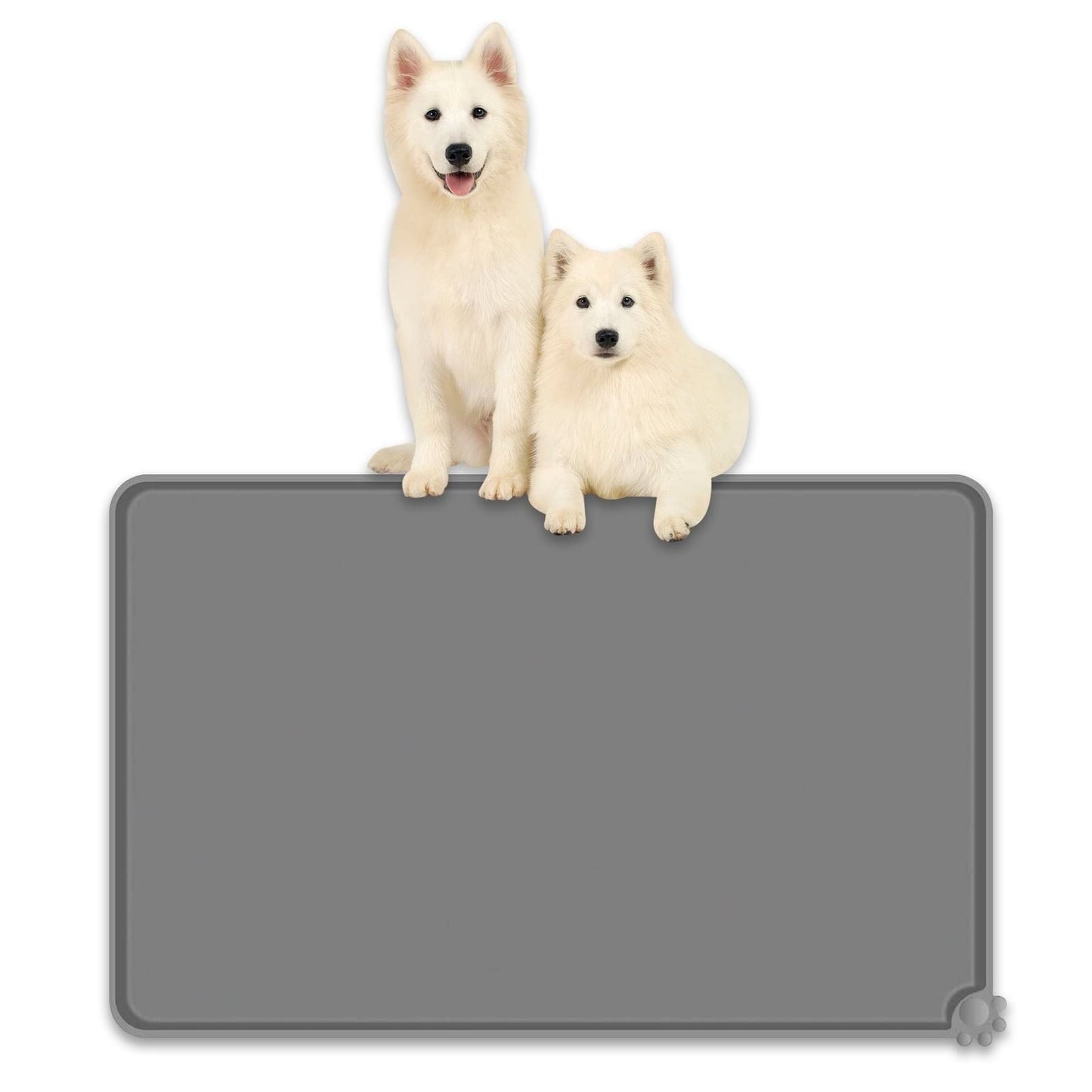 Waterproof Silicone Dog Bowl Mat With Raised Edges