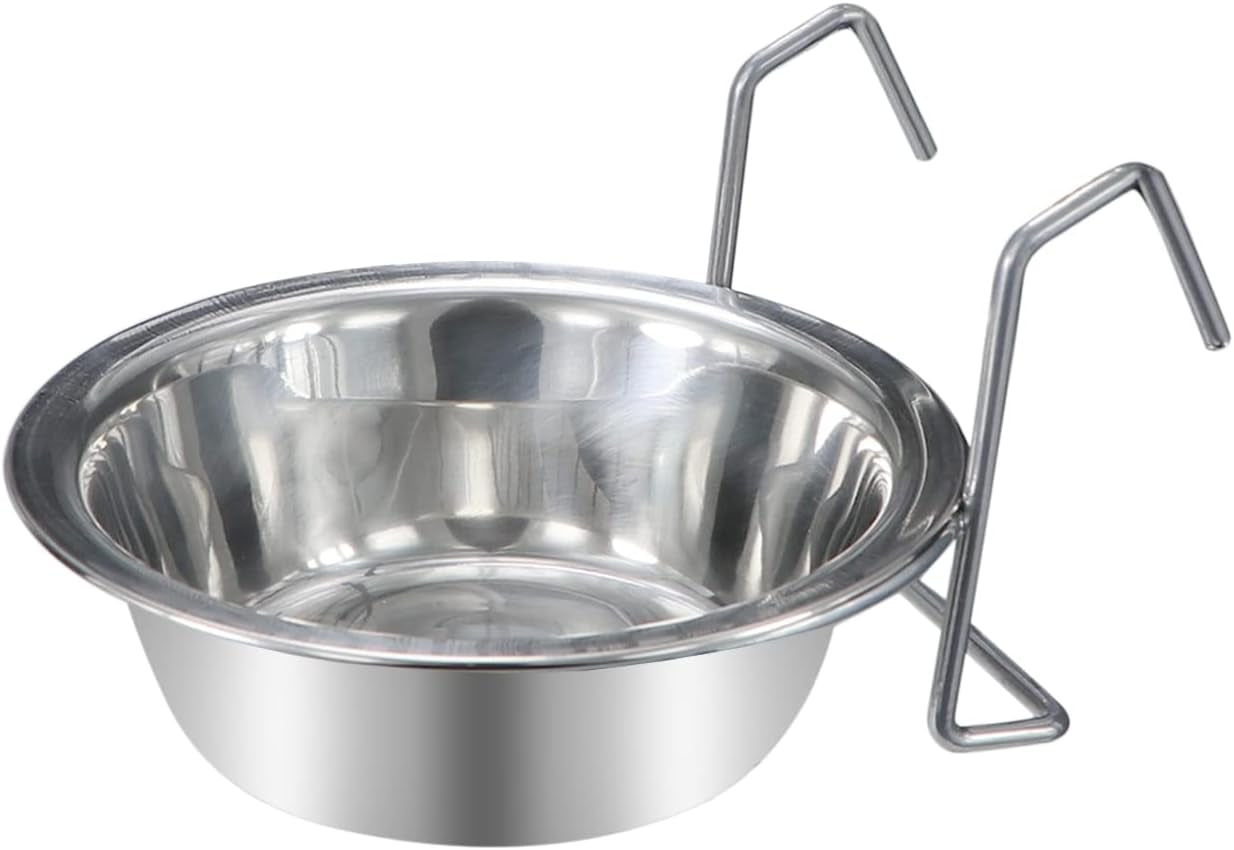 Stainless Steel Crate Water Bowl For Small Dogs - Hanging