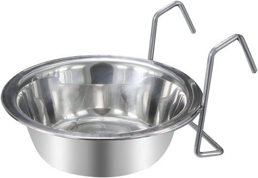 Stainless Steel Crate Water Bowl For Small Dogs - Hanging