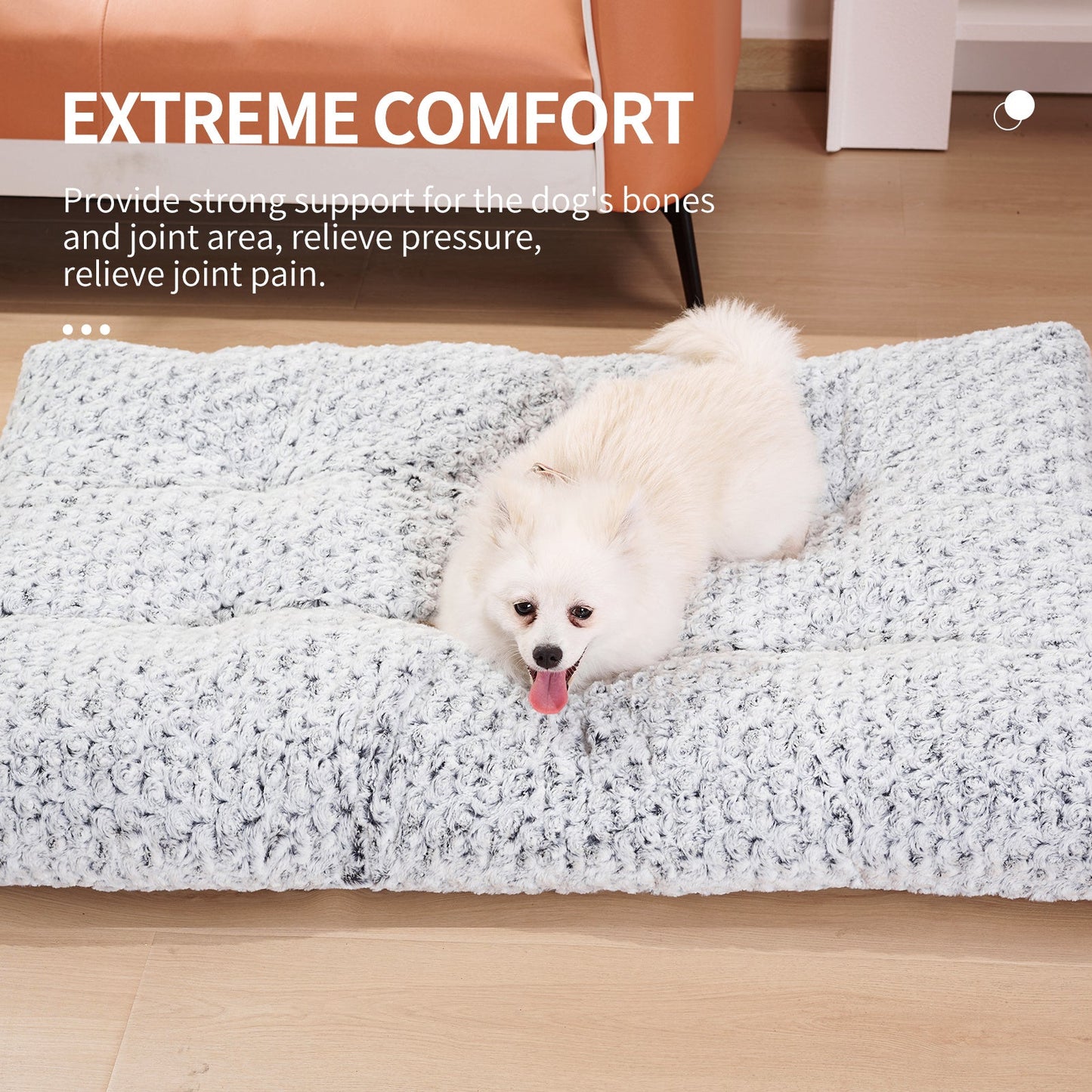 Thickened Rose Velvet Dog Bed | Washable Fluffy Kennel Mat