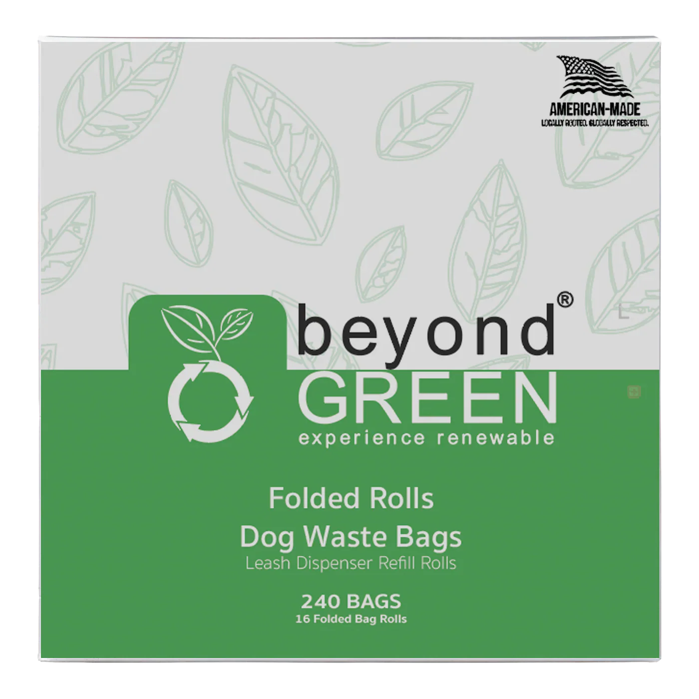 beyondGREEN Dog Waste Bags Made in USA | Leak-Resistant Refill Rolls