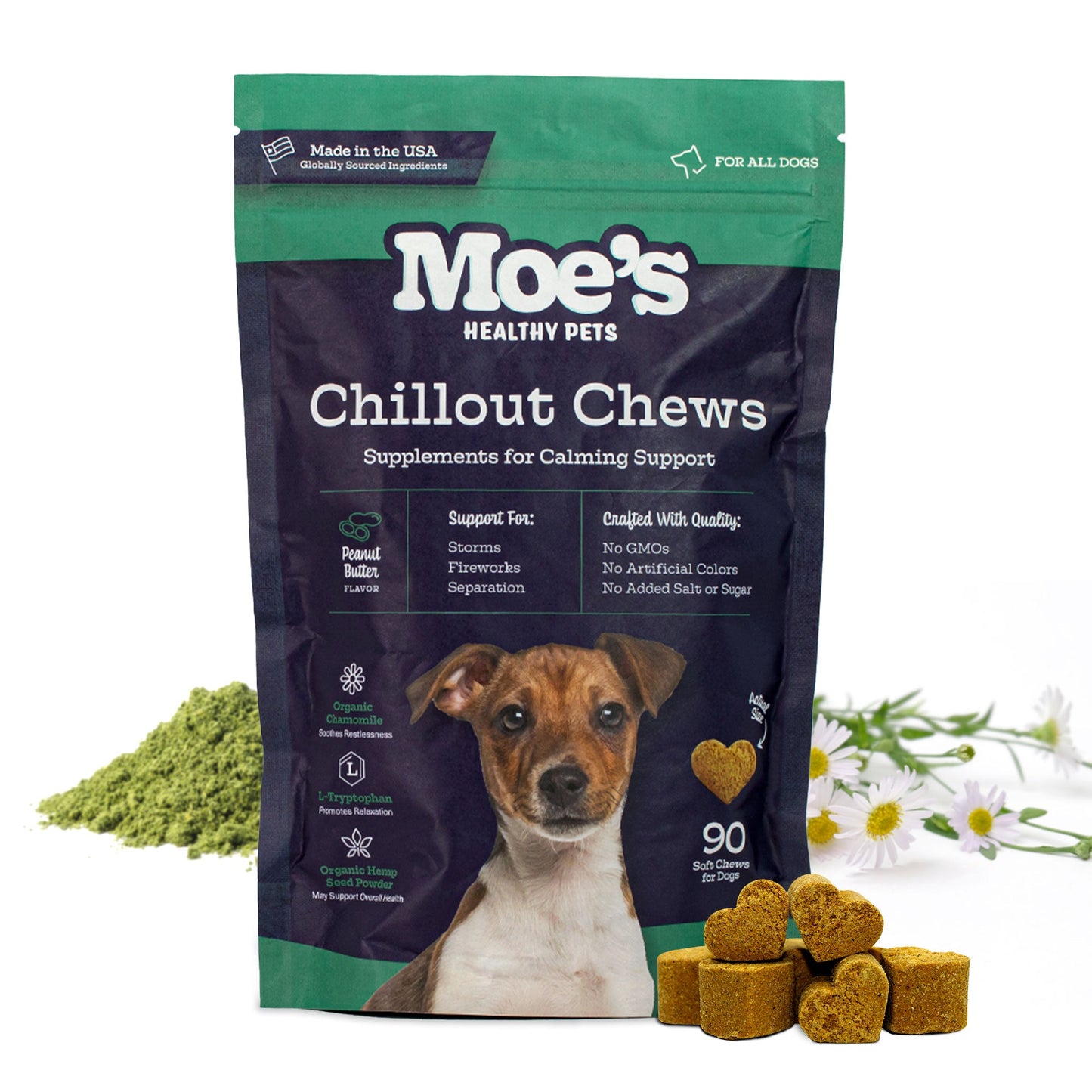 Chillout Chews for Dogs – Natural Relaxation Support for Thunderstorms & Anxiety