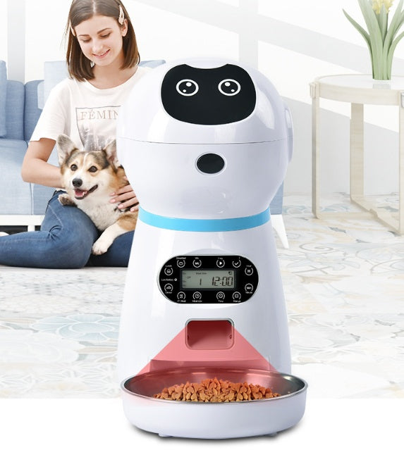 Automatic Pet Feeder With Stainless Steel Bowl | 3.5L Smart Robot